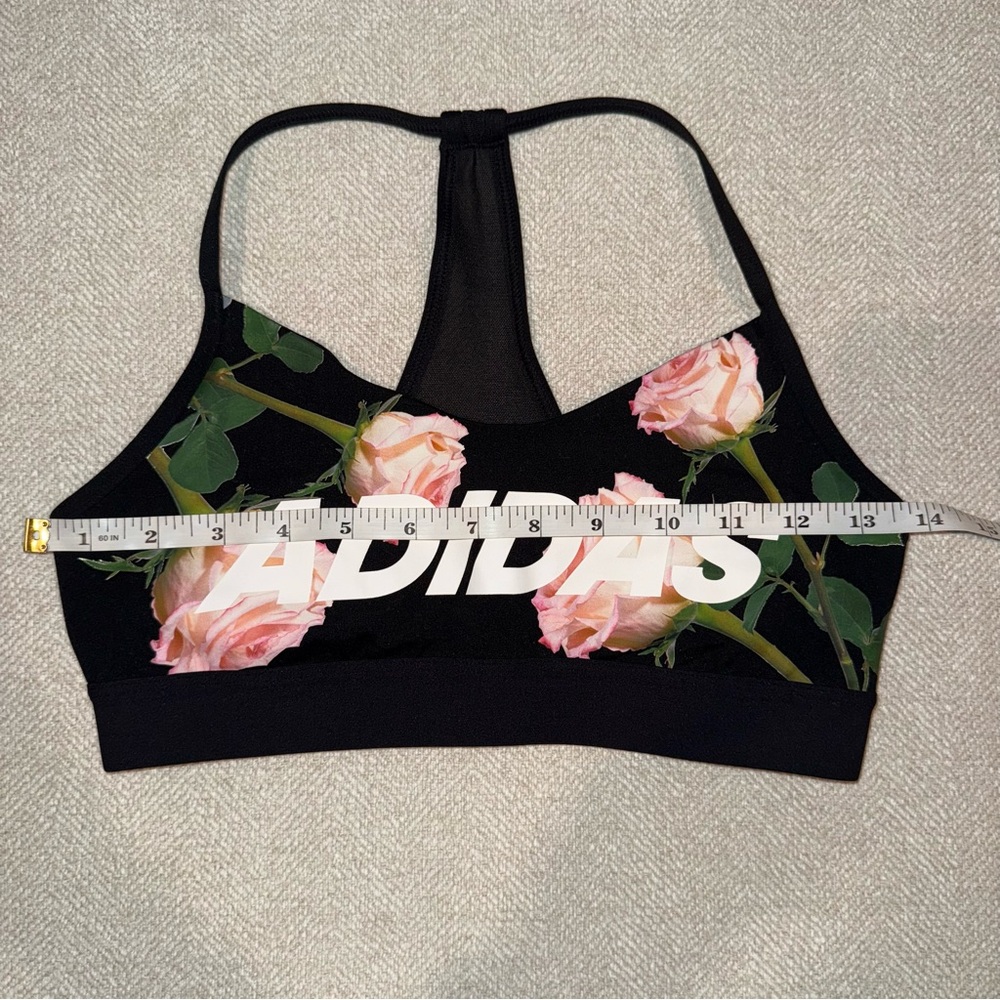 Adidas Floral Logo Sports Bra - Picture 8 of 9